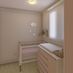 Projeto de quarto infantil feminino