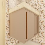 PROJETO DE GABINETE DE BANHEIRO COM 02 PORTAS DE CORRER COM DETALHE CAVA – 0,68m - 03.0013