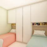 Projeto de guarda-roupa de solteiro com 08 gavetas