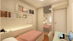 PROJETO DE QUARTO DE SOLTEIRO FEMININO 2,38 x 3,22 m – 02.0027 - Imagem 4