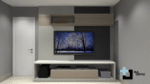 PROJETO DE HOME PARA TV BEGE E PRETO PARA SALA 2,50m - 03.0017 - Imagem 2