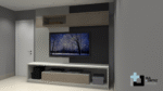 PROJETO DE HOME PARA TV BEGE E PRETO PARA SALA 2,50m - 03.0017 - Imagem 3