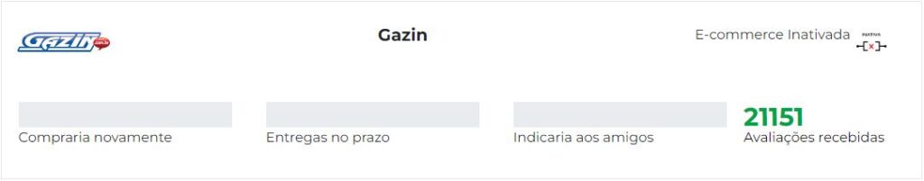 Ebit Gazin, reputação da Gazin pelos seus consumidores.