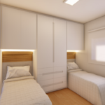 Projeto de guarda-roupa para 02 camas