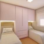 Projeto de guarda-roupa para 02 camas de solteiro