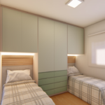 Projeto de guarda-roupa para 02 camas